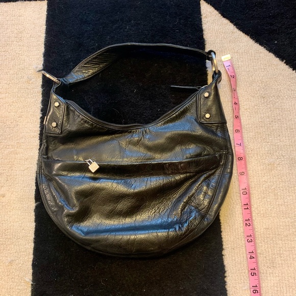 Perlina Handbag Genuine Black Leather. In excellent condition. - Picture 6 of 7